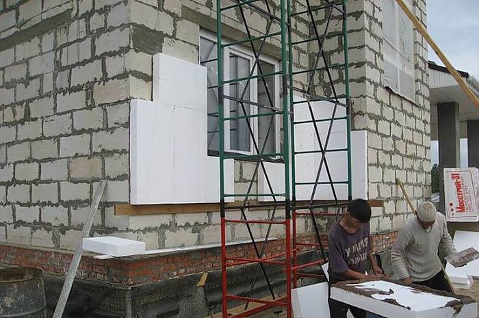 утепление дома из газобетона снаружи 